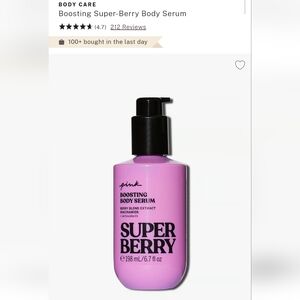 PINK Victoria's Secret Super Berry Boosting Moisturizing Body Serum Lotion